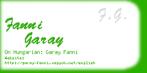 fanni garay business card